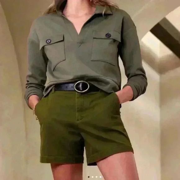 BANANA REPUBLIC FLAT-FRONT CHINO SHORT - Picture 1 of 7